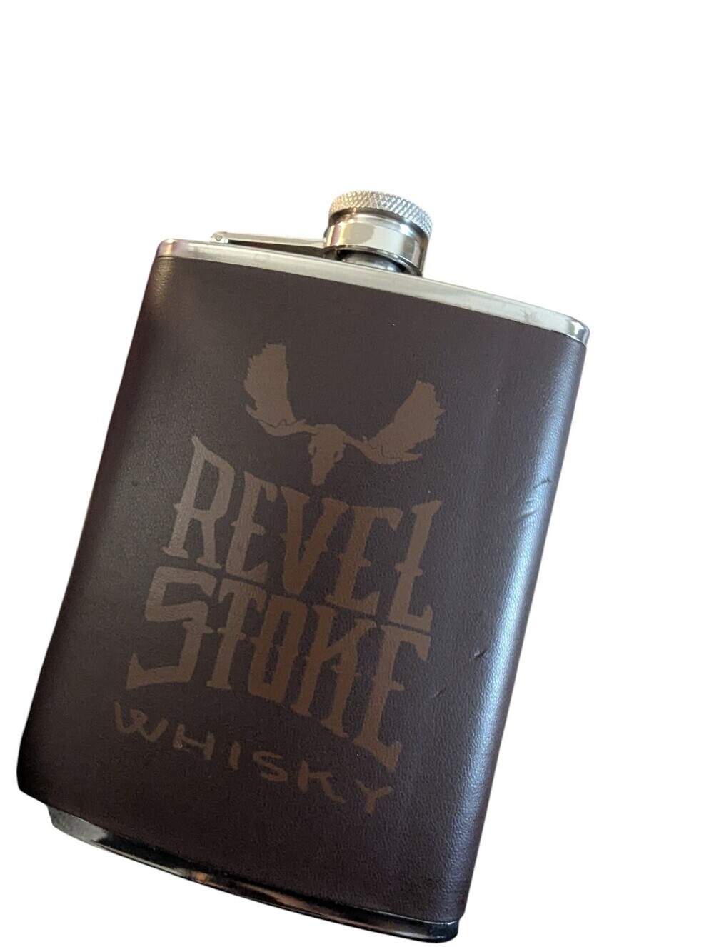Revel Stoke Whisky Brown Leather Hip Flask